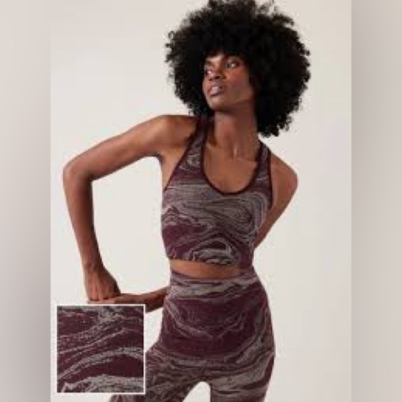 Athleta Tops - ATHLETA Aurora Seamless Shine V Neck Cropped Tank NEW size XS Purple